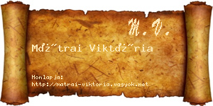 Mátrai Viktória névjegykártya