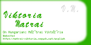 viktoria matrai business card